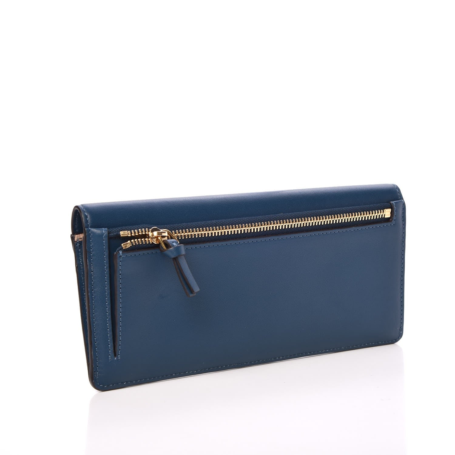 Chloe Calfskin Georgia Flap Wallet Majolica Blue 3 of 8