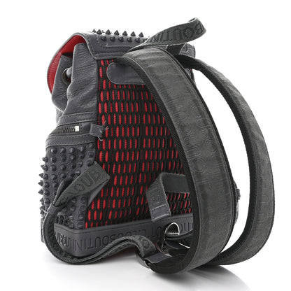 Christian Louboutin Calfskin Spiked Small Explorafunk Backpack Charbon 3 of 15
