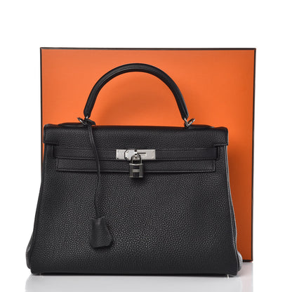 Hermes Togo Kelly Retourne 32 Black 42 of 42
