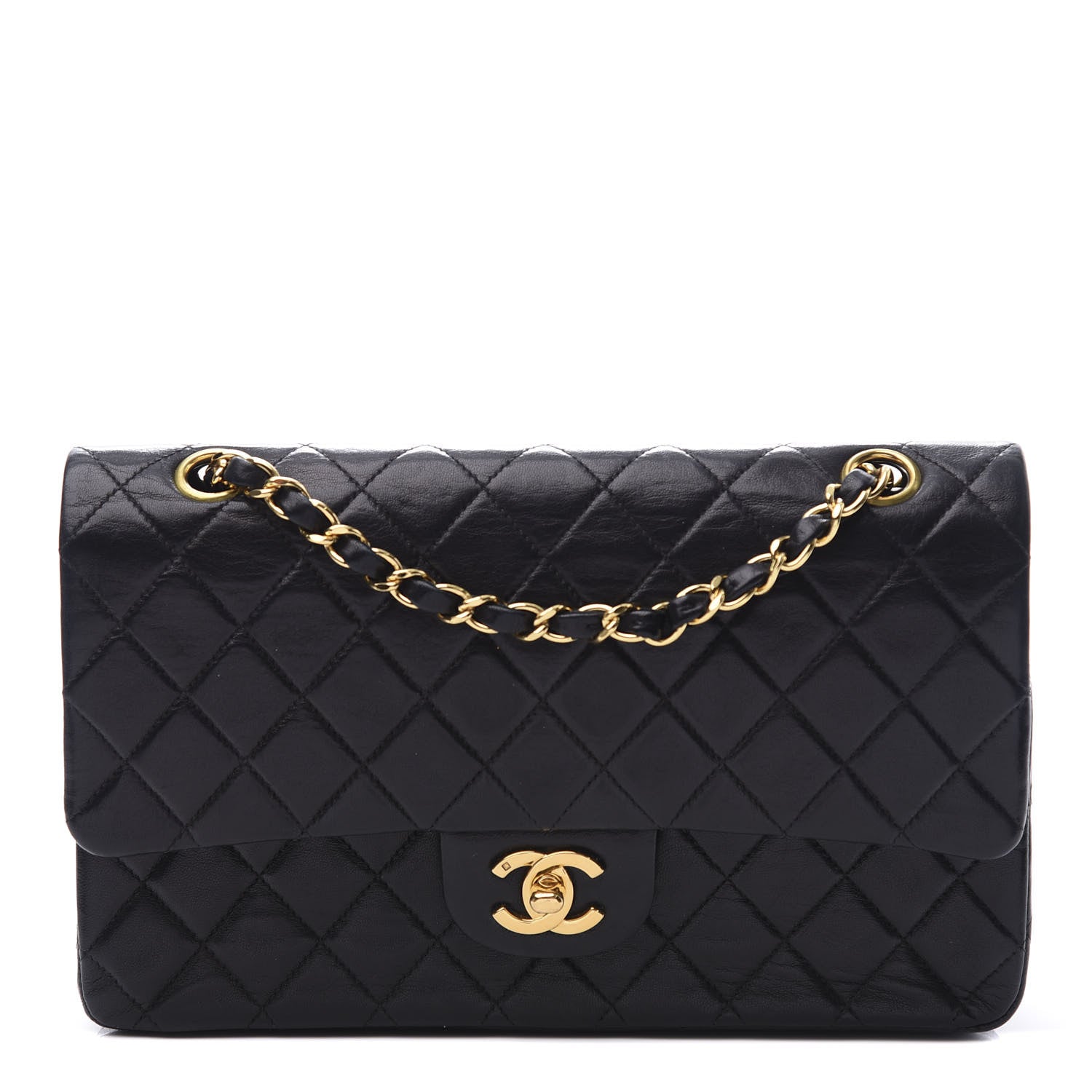 Chanel Lambskin Quilted Medium Double Flap Black 1 of 10