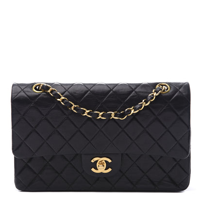 Chanel Lambskin Quilted Medium Double Flap Black 1 of 10