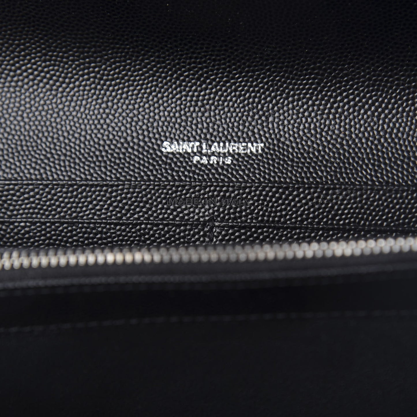 Grain De Poudre Matelasse Chevron Monogram Flap Wallet Black
