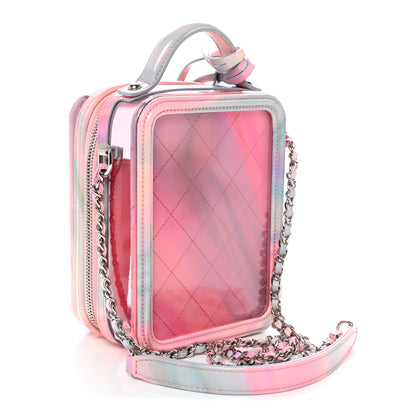 Chanel PVC Patent Calfskin Patent Lambskin Vertical Vanity Case Pink 3 of 10