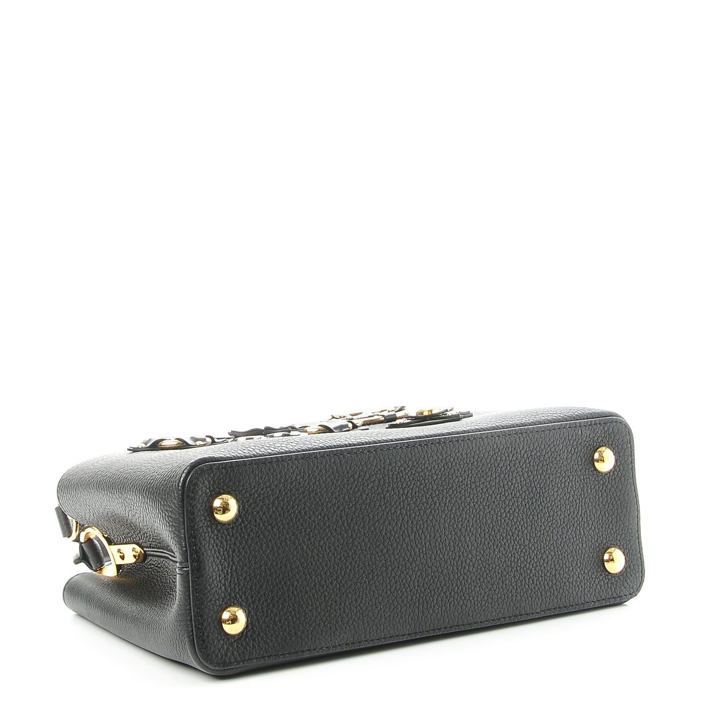 Taurillon Metallic Flowers Capucines PM Black