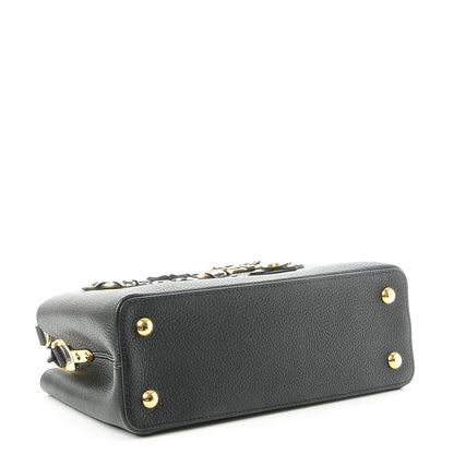 Louis Vuitton Taurillon Metallic Flowers Capucines PM Black 4 of 7
