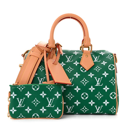 Louis Vuitton Calfskin Monogram Speedy P9 Bandouliere 25 Green 3 of 11