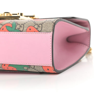 Gucci GG Supreme Monogram Strawberry Small Padlock Shoulder Bag 10 of 12