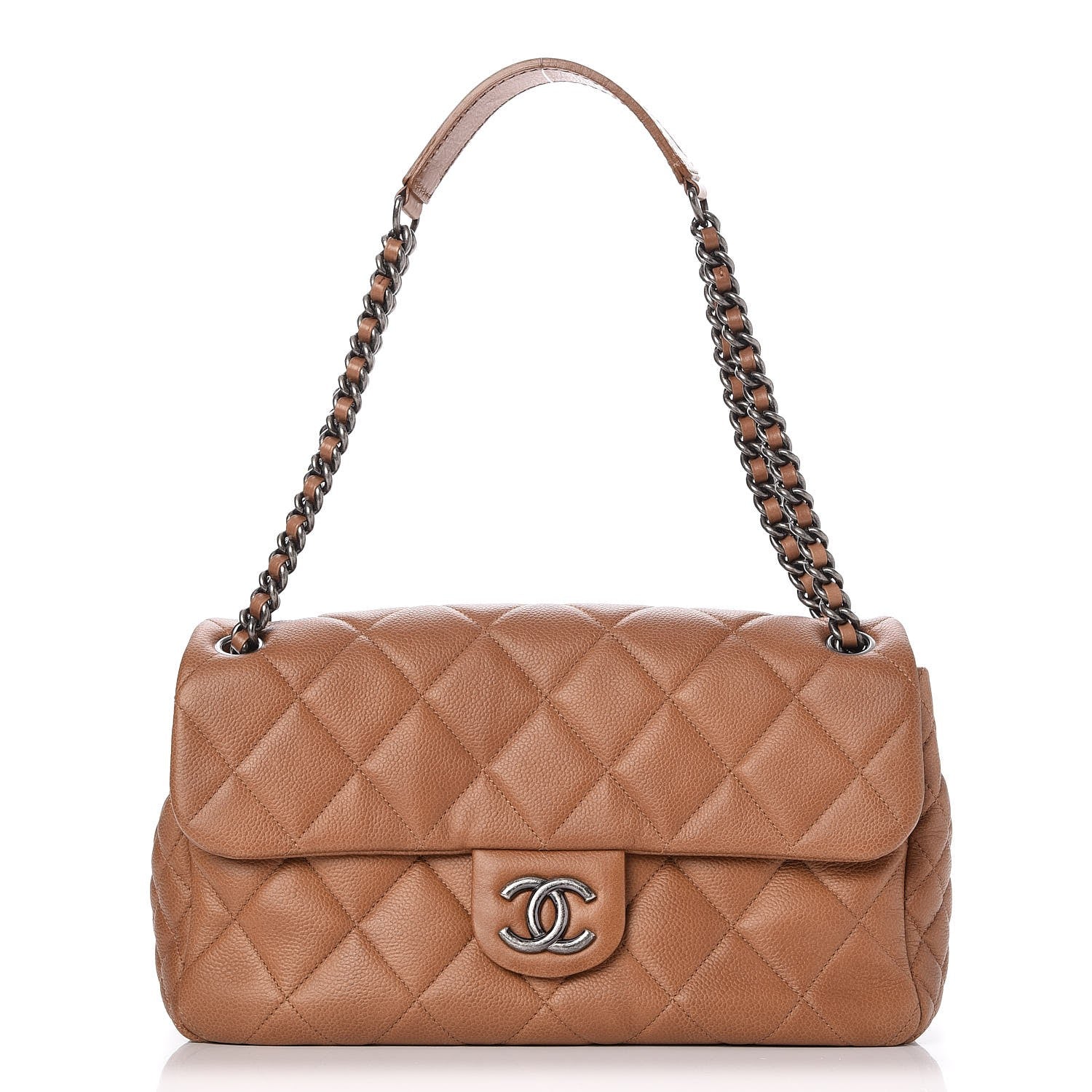 Chanel Caviar Quilted Coco Casual Flap Light Brown 1 of 7
