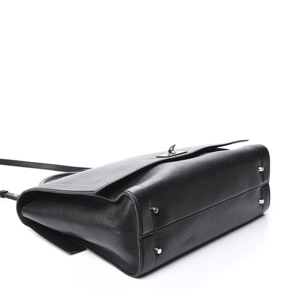 Givenchy Grained Calfskin Medium Shark Lock Satchel Black 3 of 14