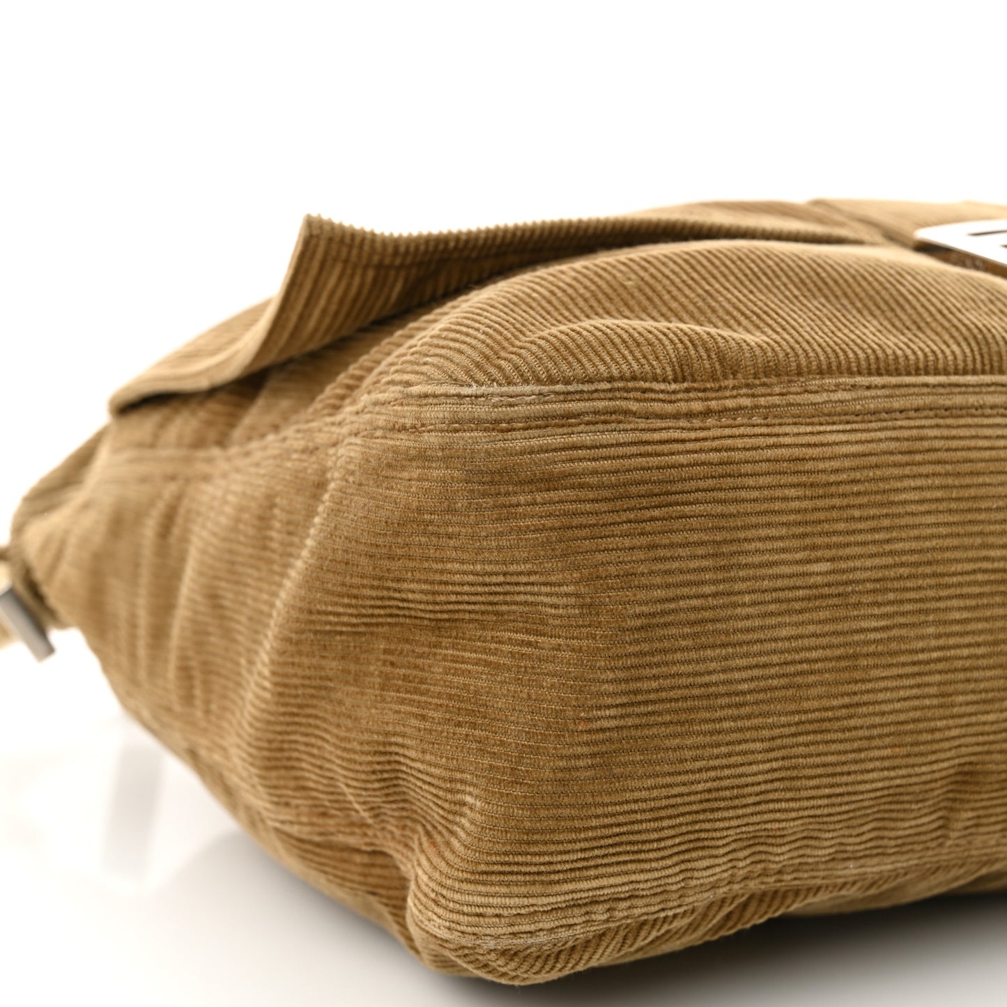 Corduroy Baguette Shoulder Bag Beige