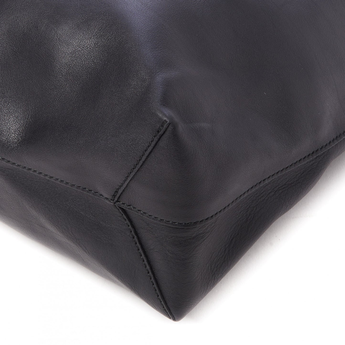Calfskin Park Avenue Horsebit Small Tote Black