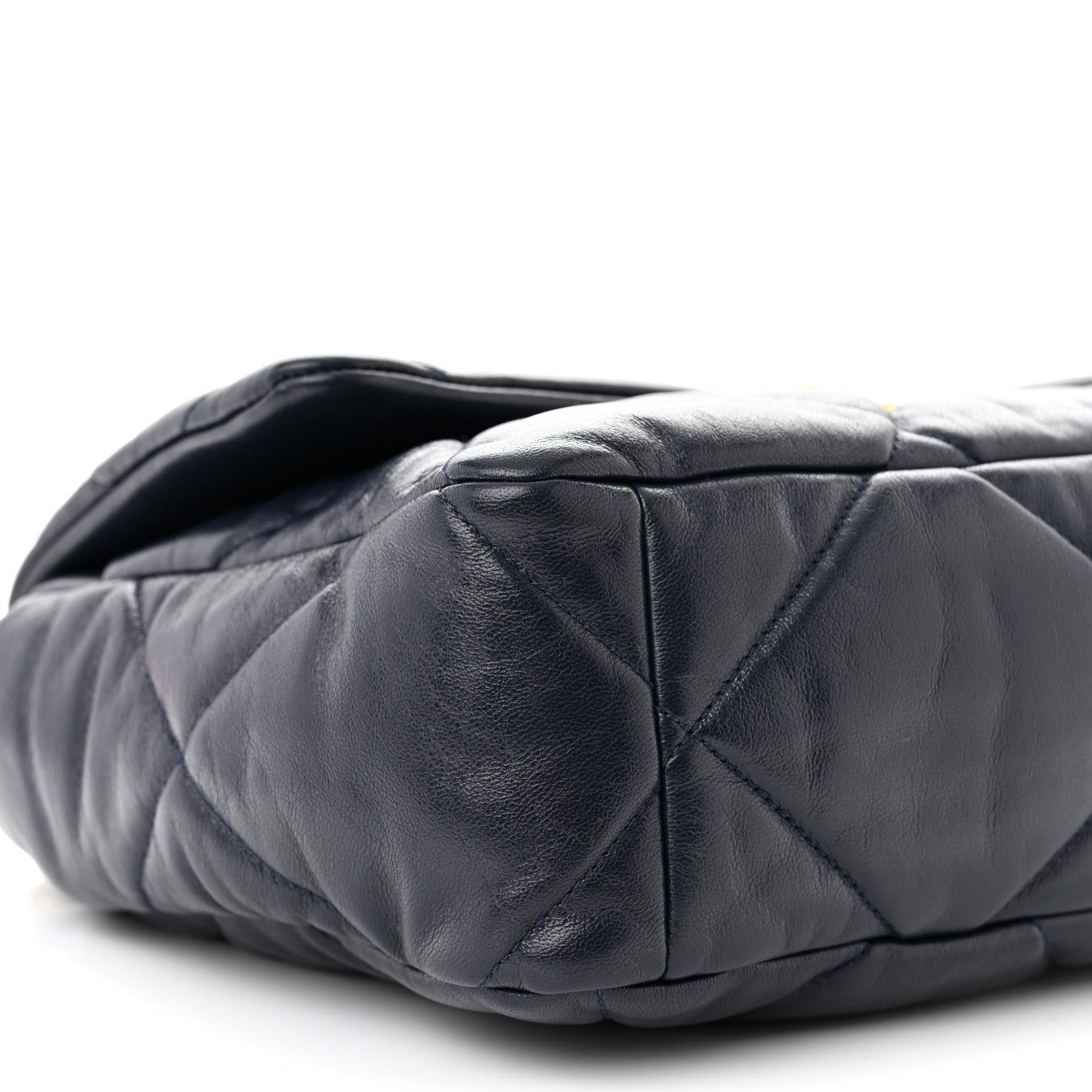 Chanel Lambskin Quilted Large Chanel 19 Flap Navy Blue 9 of 11
