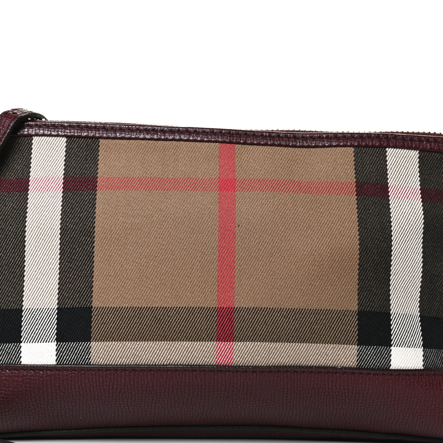 Burberry Derby House Check Abingdon Convertible Clutch Mahogany Red 8 of 14