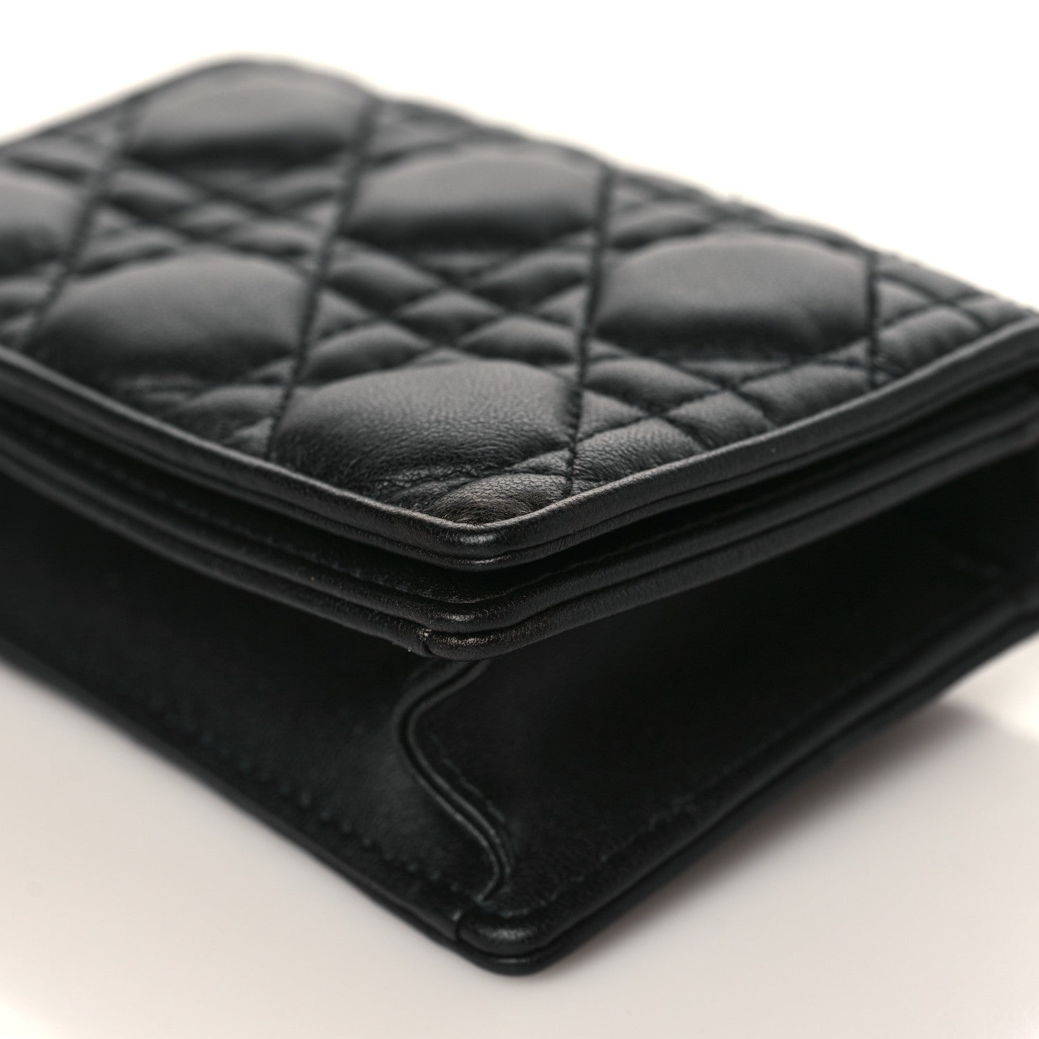 Christian Dior Lambskin Cannage Mini Waist Pouch on Chain Black 9 of 10