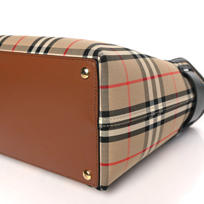 Burberry Calfskin Vintage Check Triple Stud Small Belt Bag Archive Beige 9 of 11