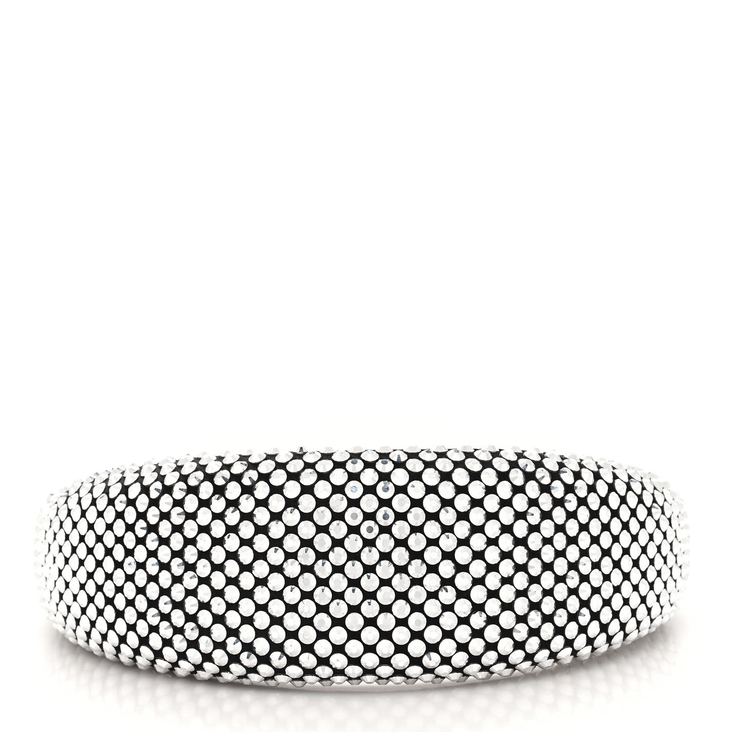 Satin Crystal Embellished Headband Metal