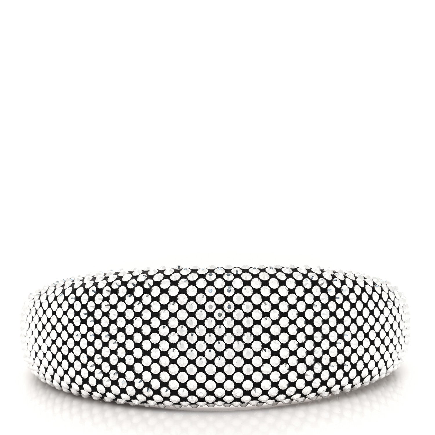 Prada Satin Crystal Embellished Headband Metal 3 of 5