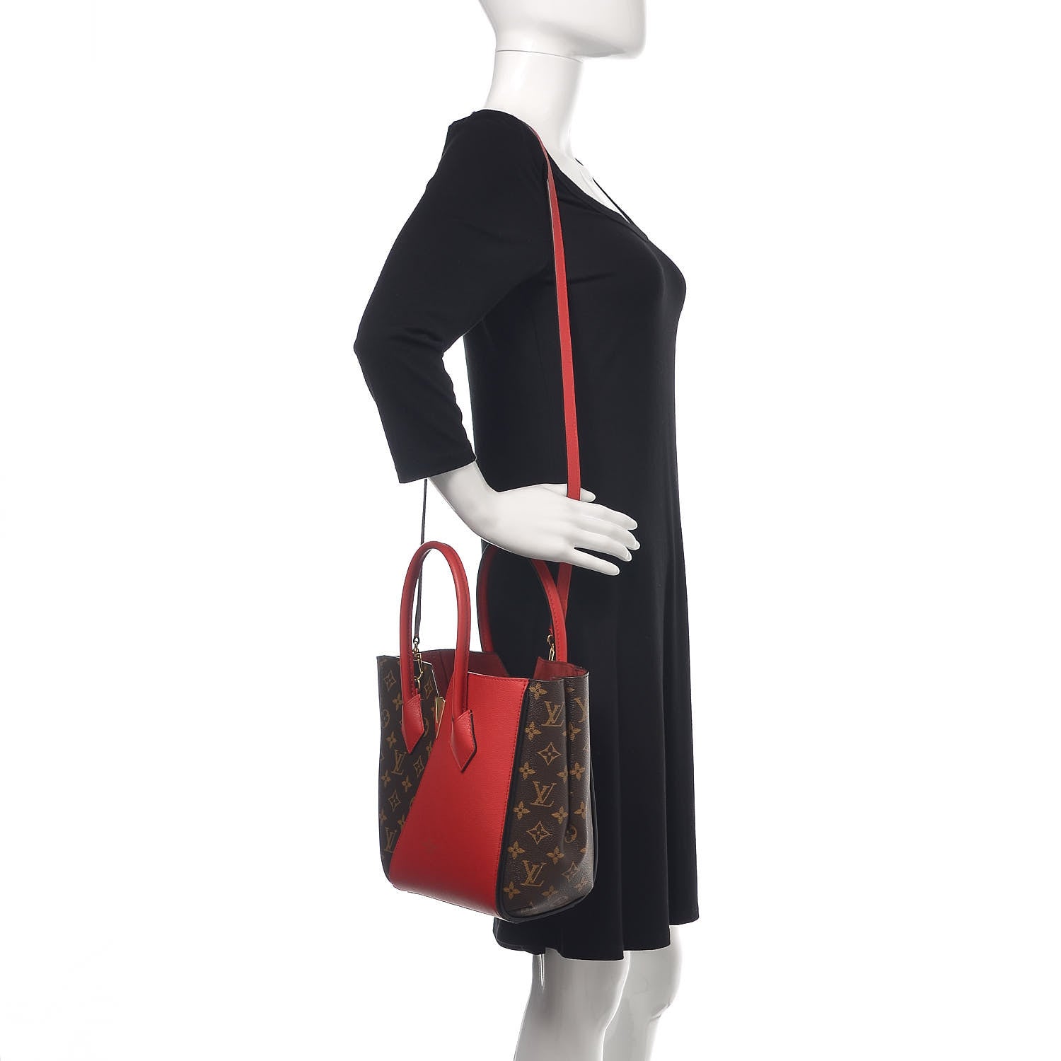 Louis Vuitton Calfskin Monogram Kimono Tote PM Cherry 2 of 8