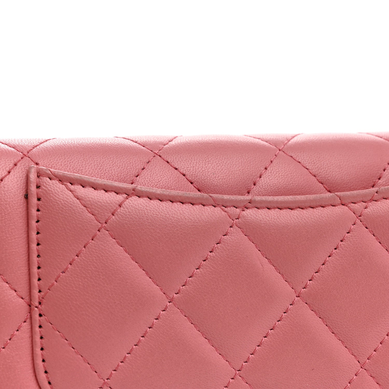Chanel Lambskin Quilted Large Gusset Flap Wallet Pink 11 of 11