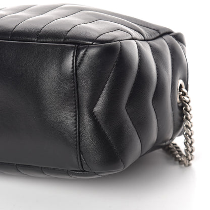 Saint Laurent Calfskin Y Quilted Monogram Small Loulou Bowling Bag Black 6 of 9