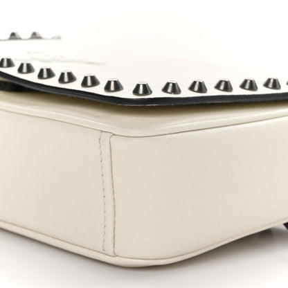 Prada Glace Calfskin Studded Crossbody White 9 of 9