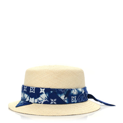 Louis Vuitton Straw Monogram Bandana Hat S Blue 1 of 7