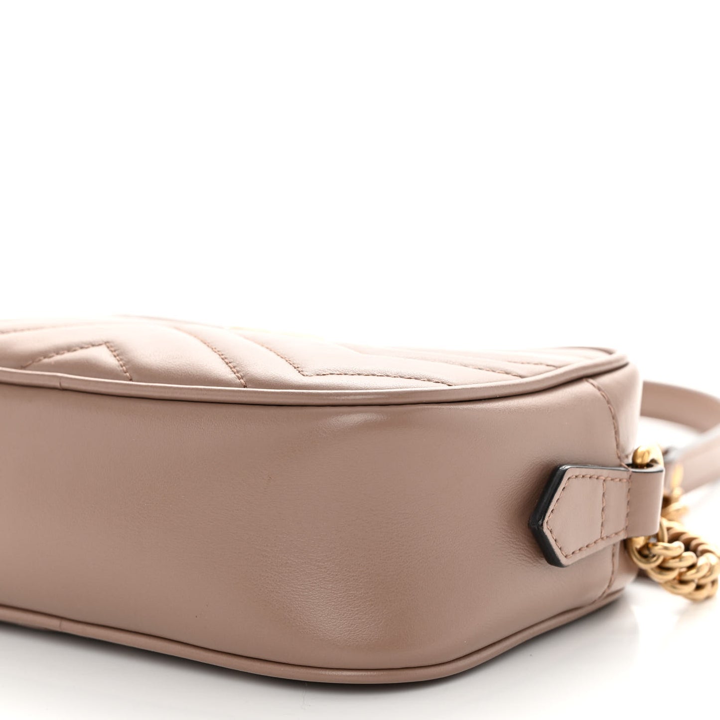 Calfskin Matelasse Mini GG Marmont Chain Shoulder Bag Porcelain Rose