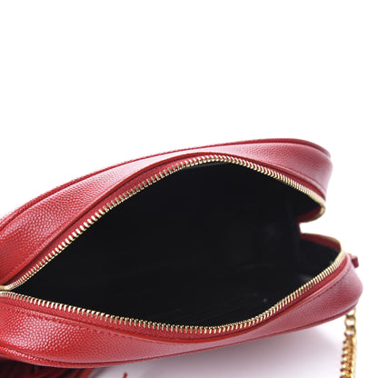 Saint Laurent Grain De Poudre Matelasse Monogram Mini Lou Camera Bag Eros Red 5 of 10