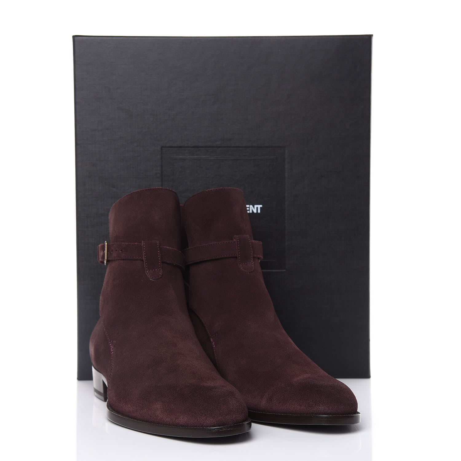 Saint Laurent Suede Mens Wyatt Jodhpur 30 Ankle Boots 41.5 Deep Blood 10 of 10