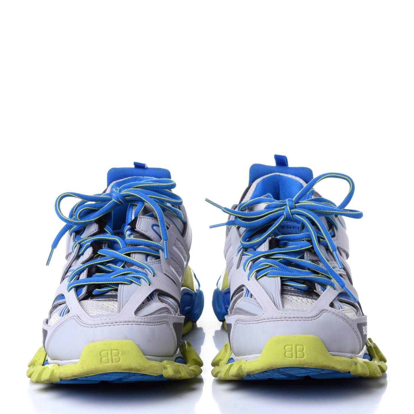 Mesh Nylon Mens Track Sneakers 42 Blue Grey Yellow