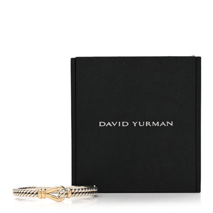 David Yurman Sterling Silver 18K Yellow Gold 11mm Thoroughbred Loop Bracelet 4 of 4