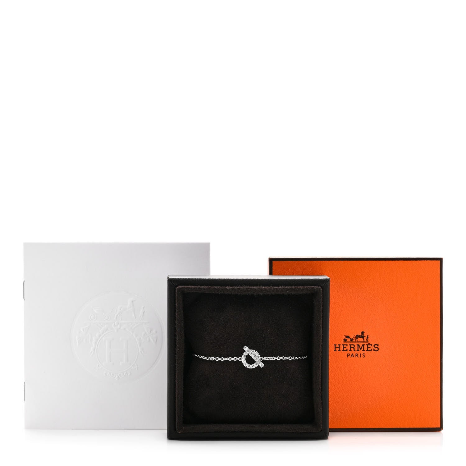 Hermes 18K White Gold Diamond Finesse Bracelet SH 4 of 4