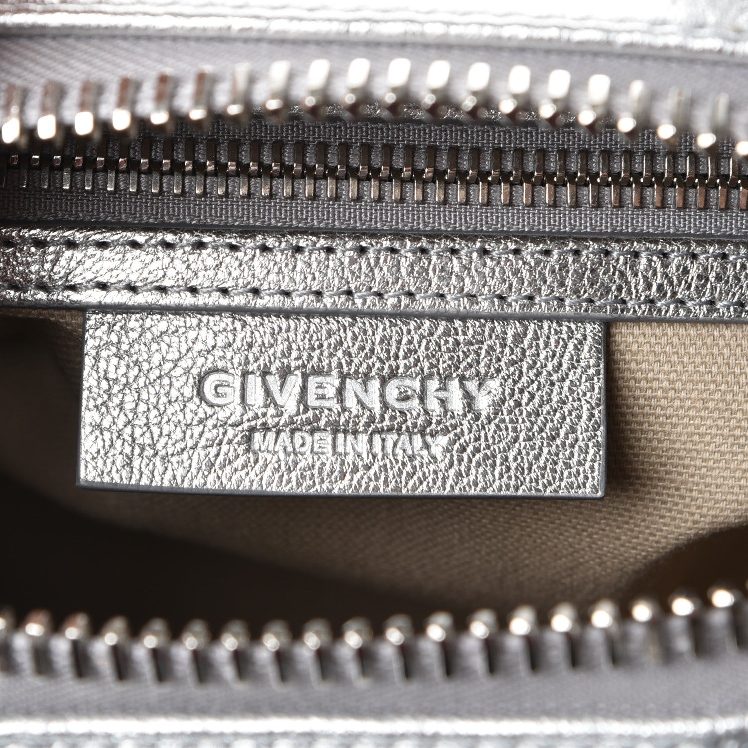 Givenchy Metallic Sugar Goatskin Mini Antigona Silver 7 of 8