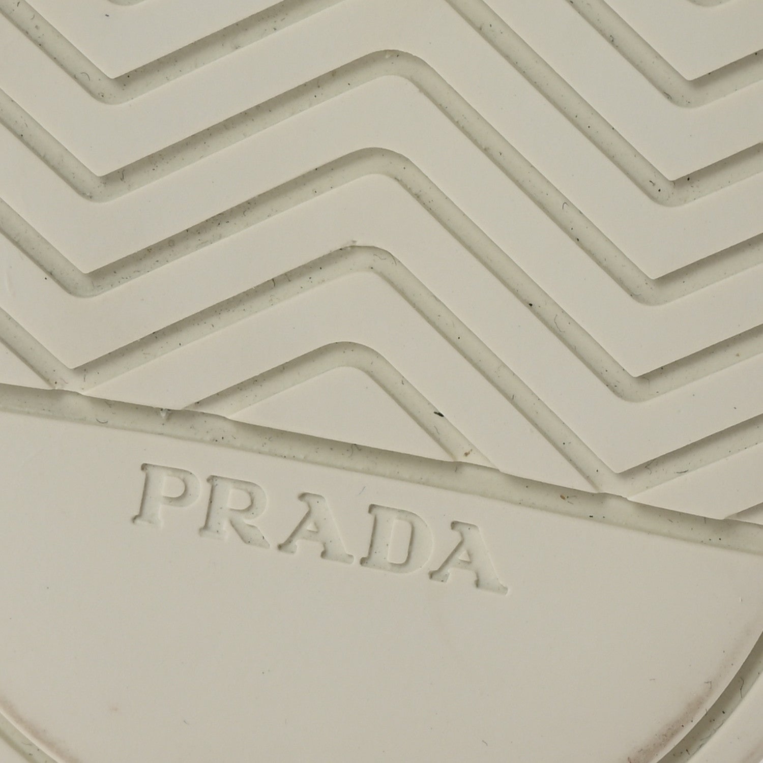 Prada Re-Nylon Gabardine Metal Triangle Logo Wheel Pouch Pocket High Top Sneakers 36 White 7 of 10