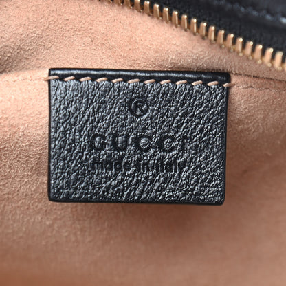 Gucci Monogram Matelasse Diagonal Small GG Marmont Chain Shoulder Bag Beige Black 6 of 10
