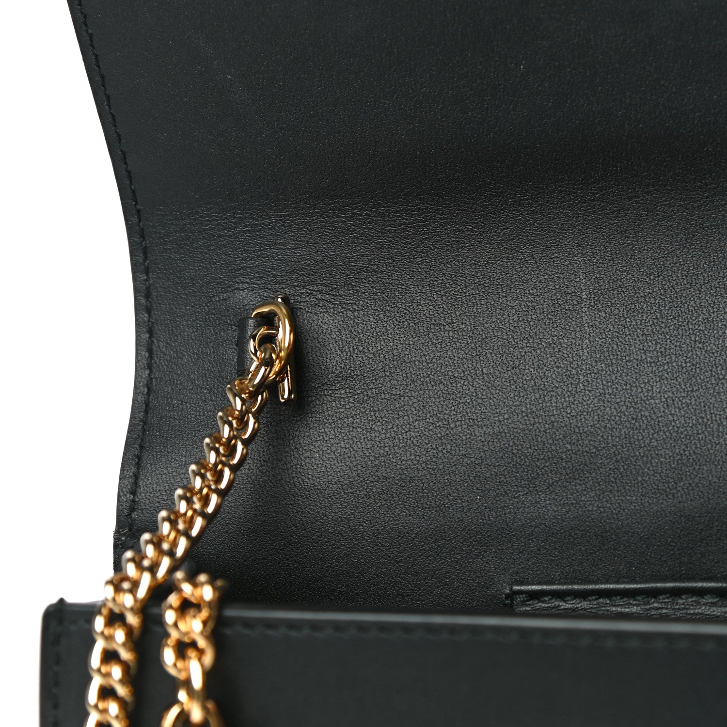 Gucci Calfskin Super Mini Sylvie Chain Shoulder Bag Black 12 of 14
