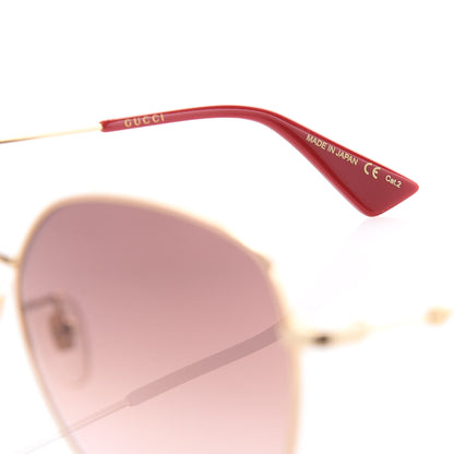 Gucci Square Frame Sunglasses GG0415SK Gold 5 of 6