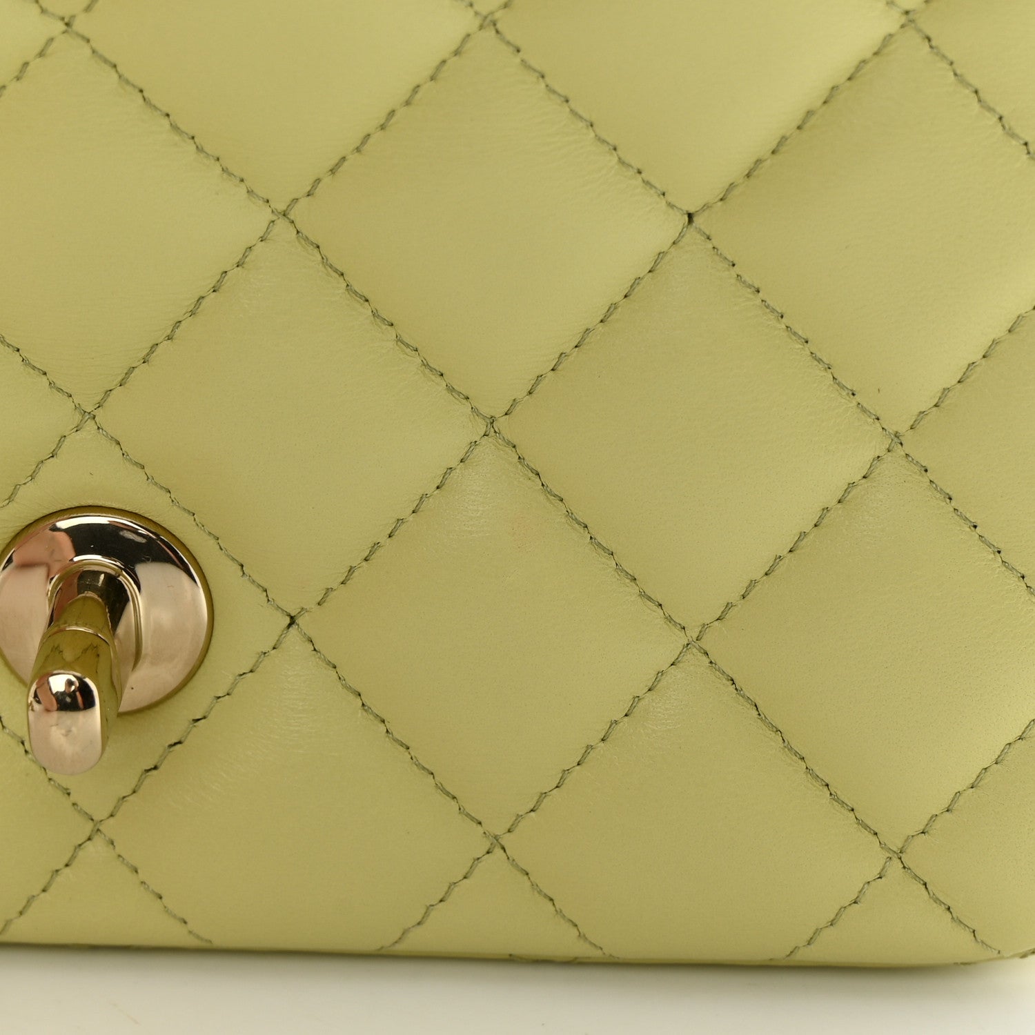 Chanel Lambskin Quilted Mini Square Flap Green 12 of 14
