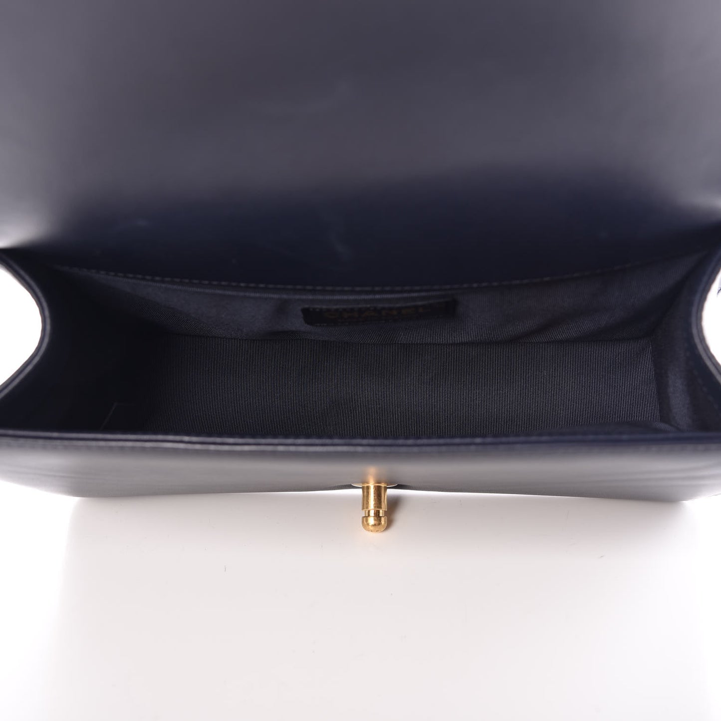 Lambskin Quilted Medium Boy Flap Dark Navy