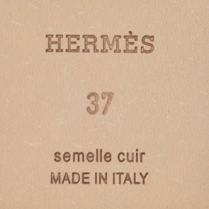 Hermes Epsom Oran Sandals 37 Jaune Pollen 9 of 9