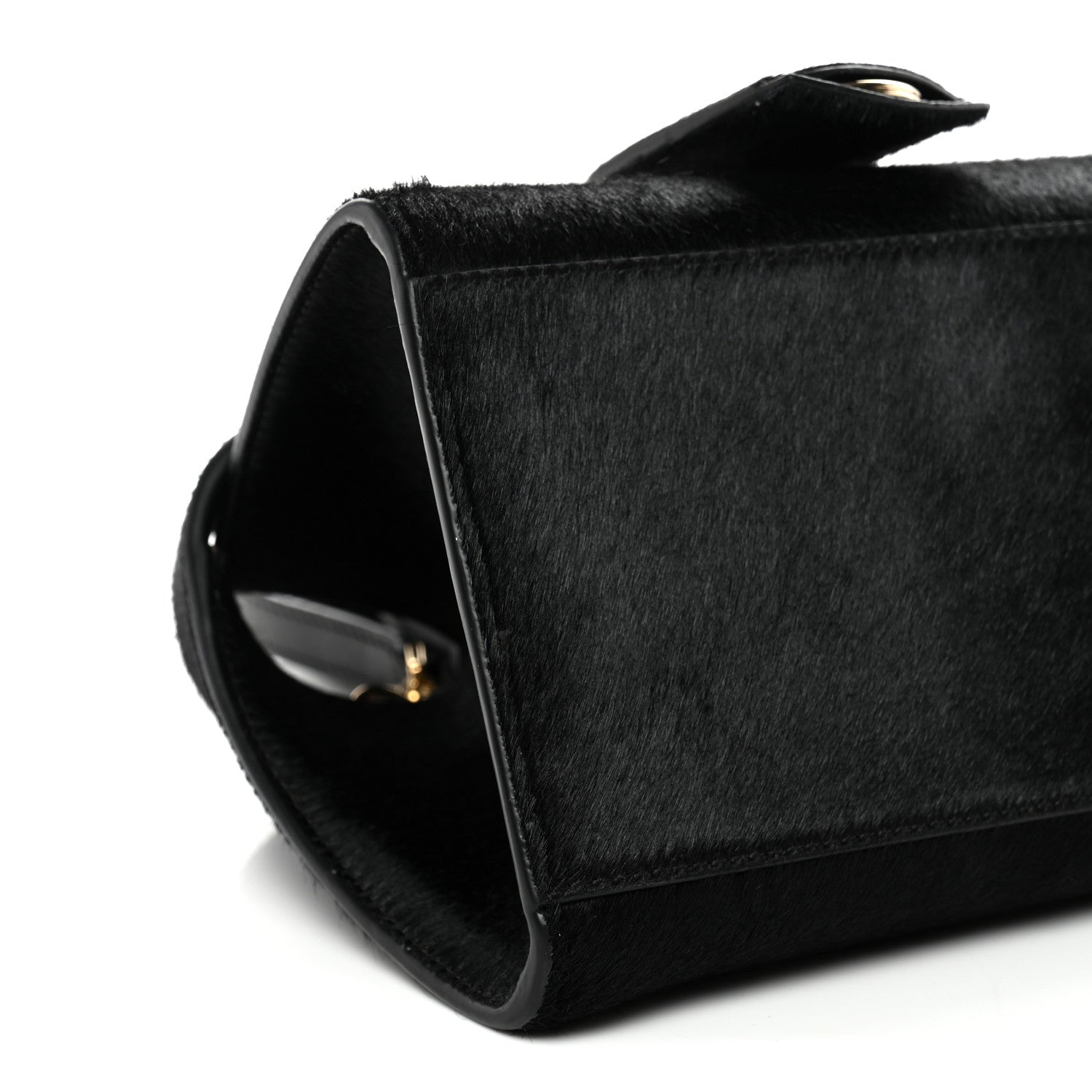 Salvatore Ferragamo Pony Hair Mini Hug Bag Black 8 of 10