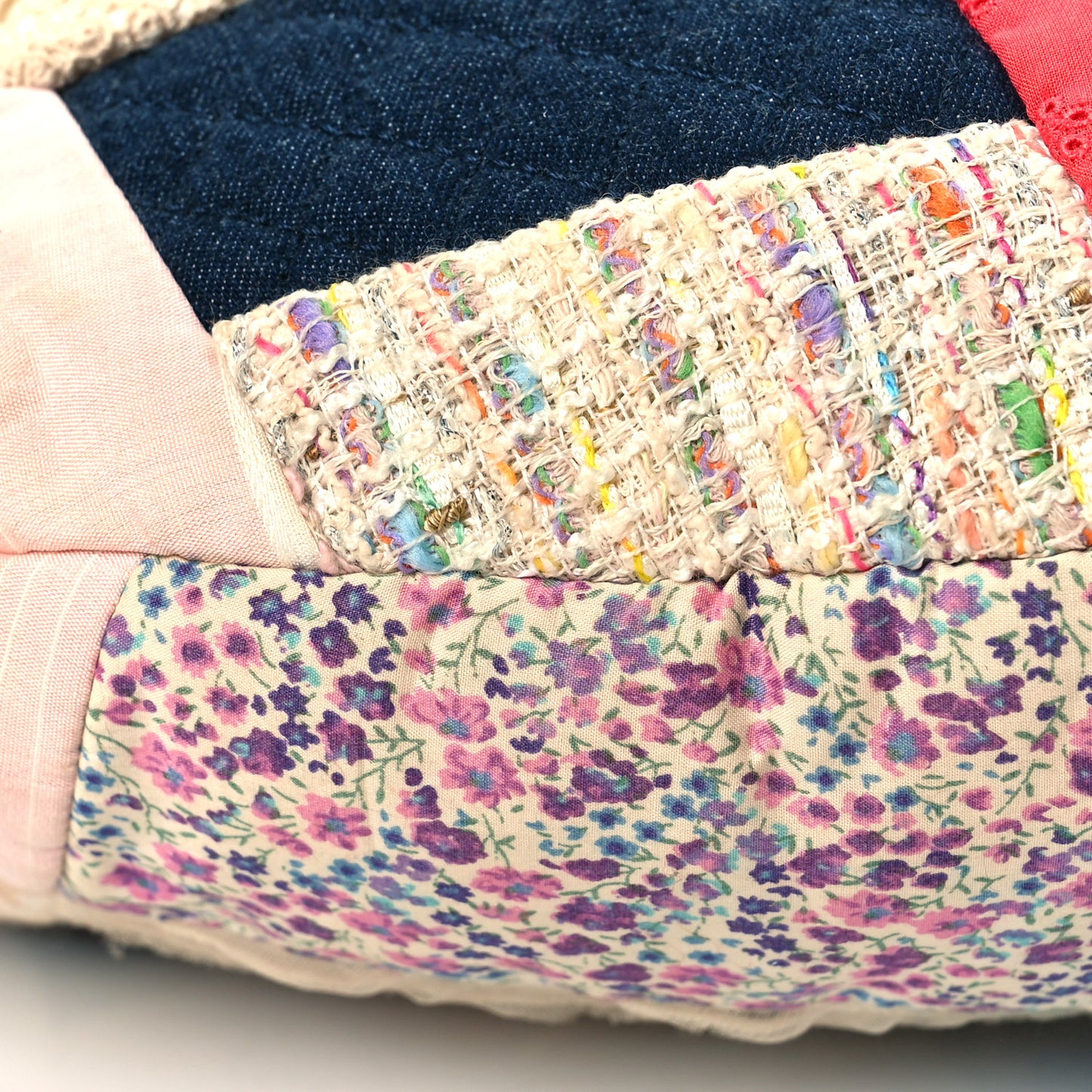 Fabric Patchwork Hobo Pink