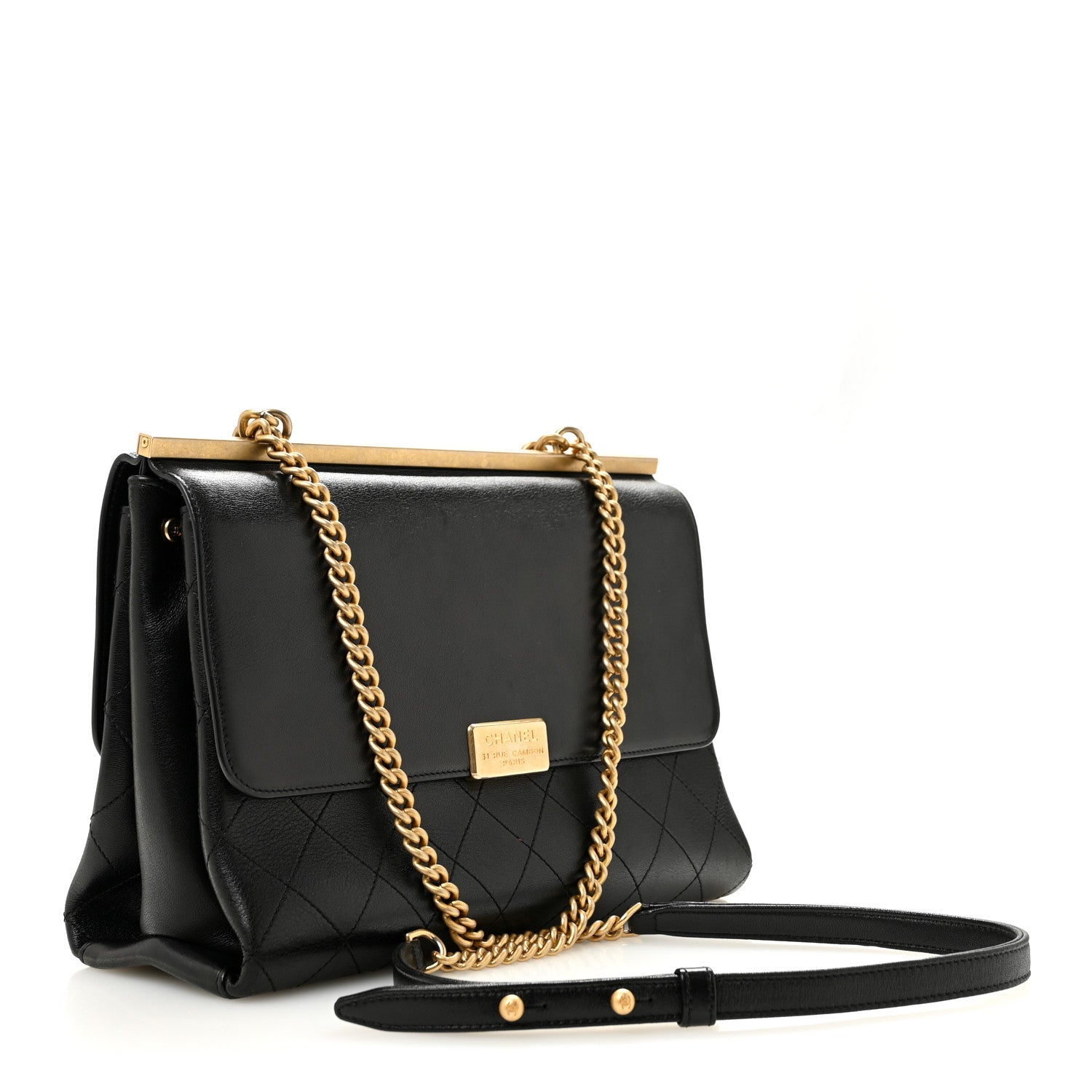 Chanel Lambskin Stitched Coco Luxe Medium Flap Black 3 of 12