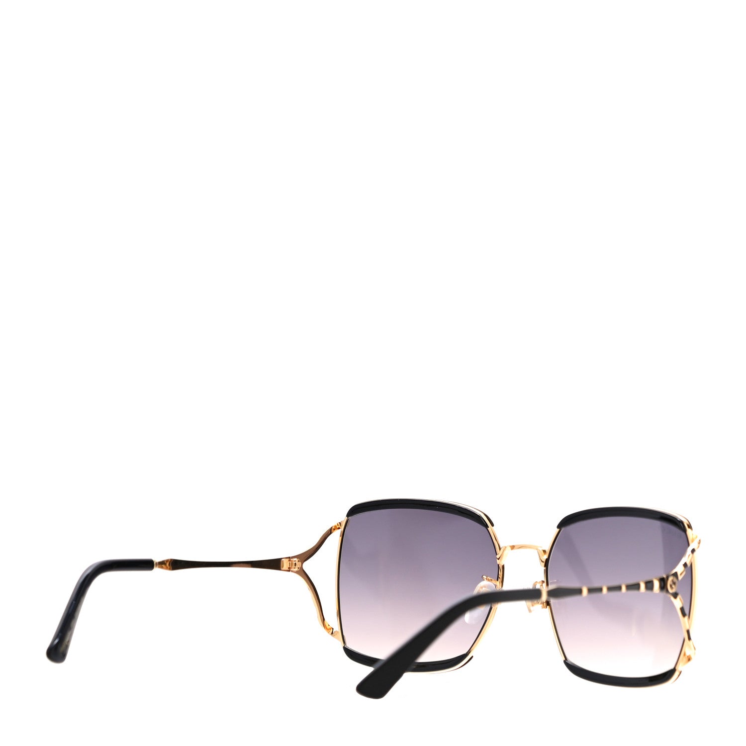 Gucci Metal Square Frame GG0593SK Sunglasses Gold Black 3 of 8