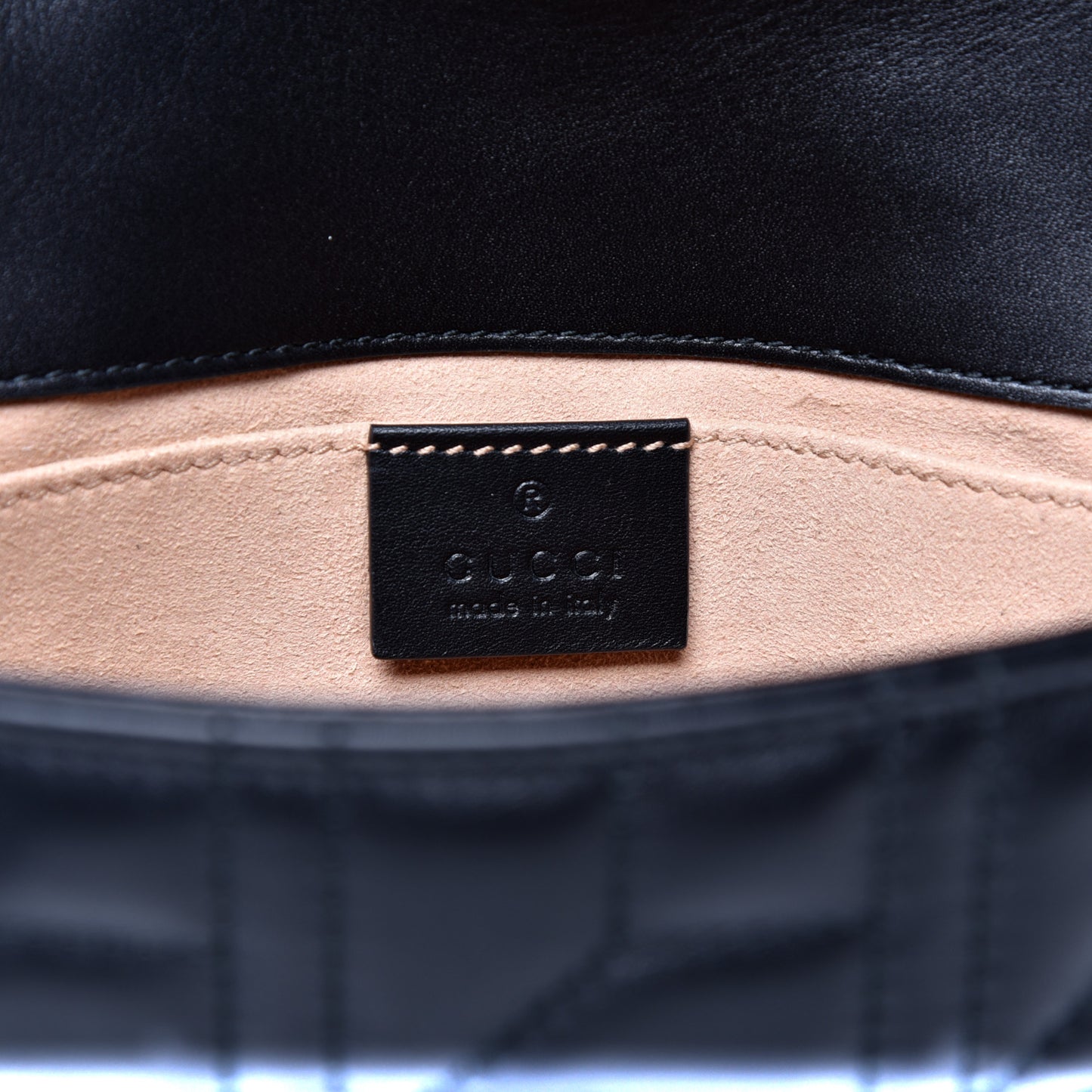 Calfskin Matelasse Studded Mini Pearly GG Marmont Shoulder Bag Black