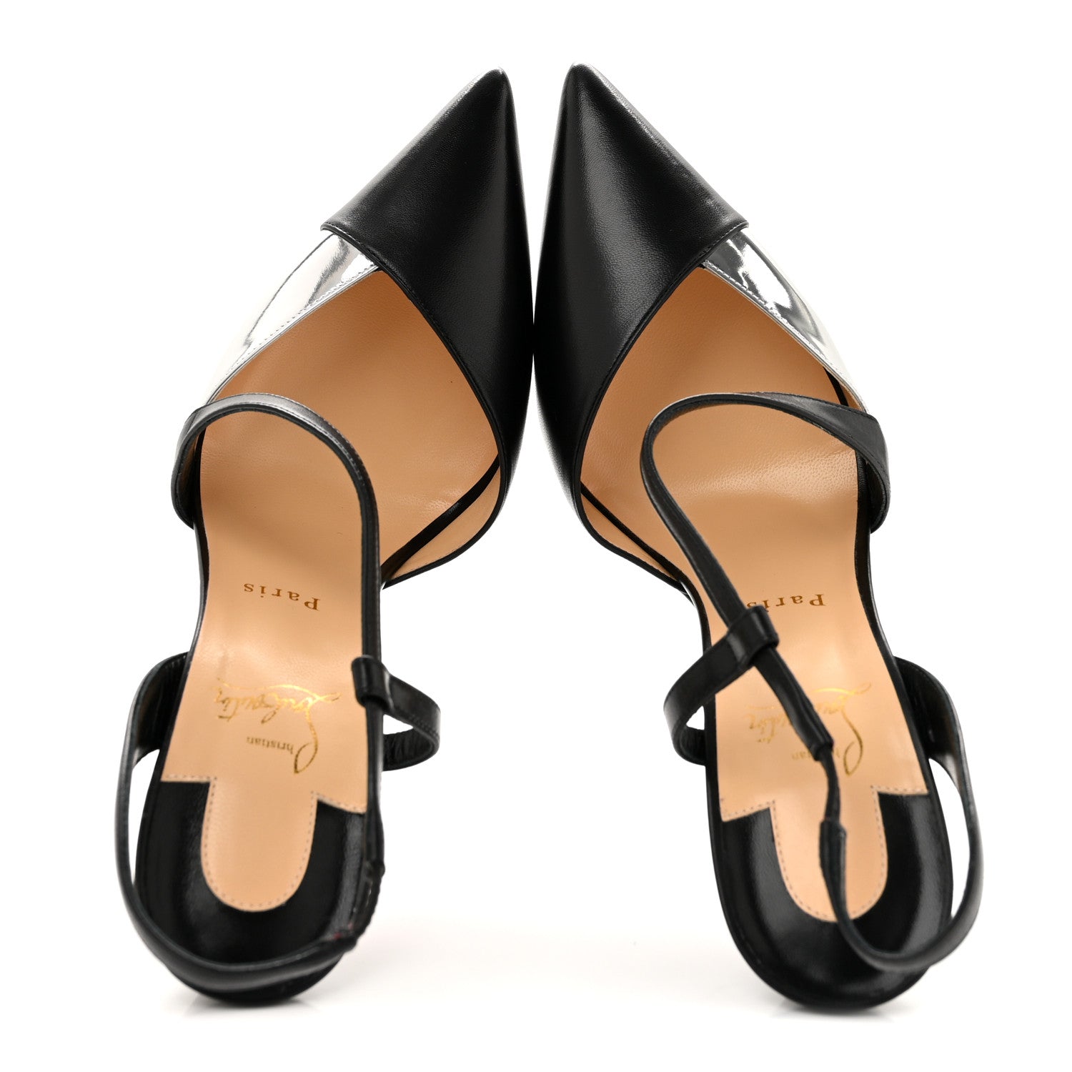 Christian Louboutin Nappa Platina 100 Pumps 41 Black Silver 2 of 10