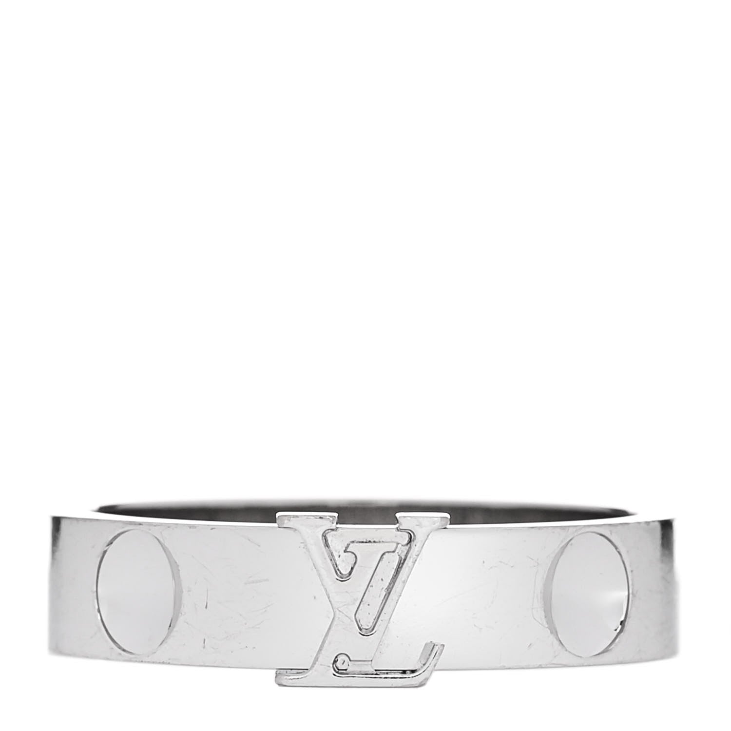 Louis Vuitton 18K White Gold Empreinte LV Ring 61 9.75 1 of 5