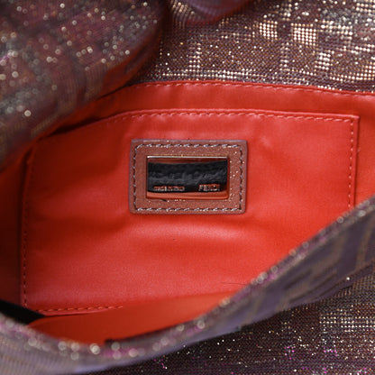 Fendi Metallic Lurex Zucca Mia Pochette Arancio 9 of 17
