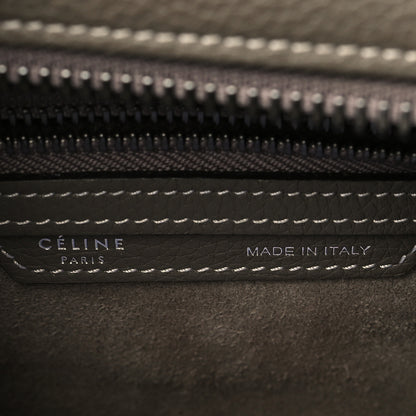 Celine Drummed Calfskin Micro Luggage Souris 6 of 6