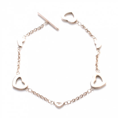Tiffany Sterling Silver Heart Toggle Bracelet 2 of 4
